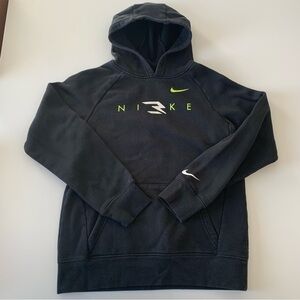 Nike 3 Brand Black and Neon Green Hoodie